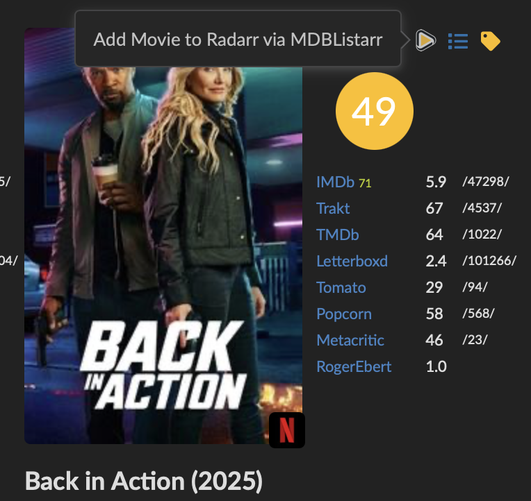 Integration MDBList Integration