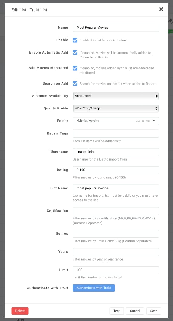 My helpful screenshot